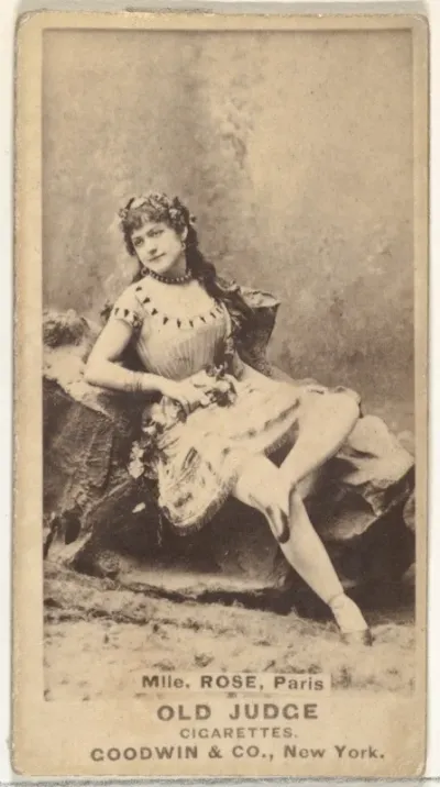 Mlle. Rose, Paris, from the Actors and Actresses series (N171) for Old Judge Cigarettes