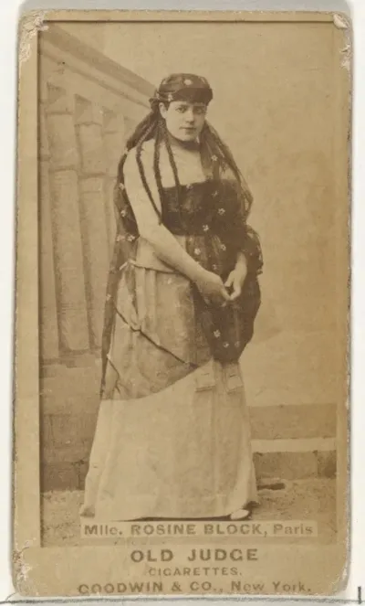 Mlle. Rosine Block, Paris, from the Actors and Actresses series (N171) for Old Judge Cigarettes