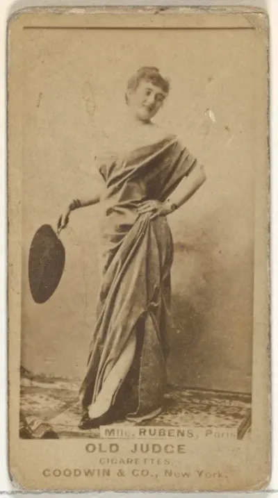 Mlle. Rubens, from the Actors and Actresses series (N171) for Old Judge Cigarettes