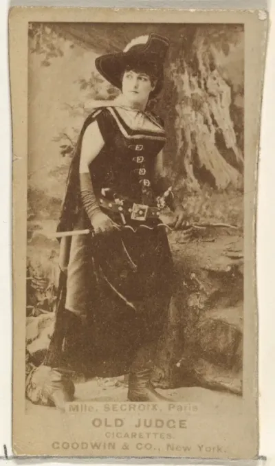Mlle. Secroix, Paris, from the Actors and Actresses series (N171) for Old Judge Cigarettes