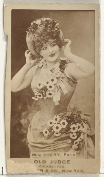 Mlle. Shery, Paris, from the Actors and Actresses series (N171) for Old Judge Cigarettes