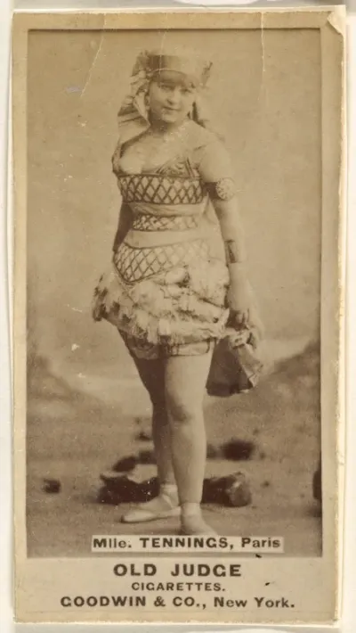 Mlle. Tennings, Paris, from the Actors and Actresses series (N171) for Old Judge Cigarettes