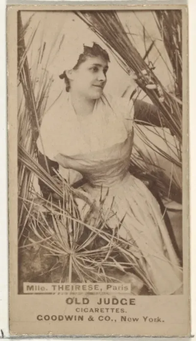 Mlle. Theirese, Paris, from the Actors and Actresses series (N171) for Old Judge Cigarettes