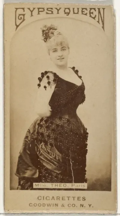 Mlle. Theo, Paris, from the Actors and Actresses series (N171) for Gypsy Queen Cigarettes