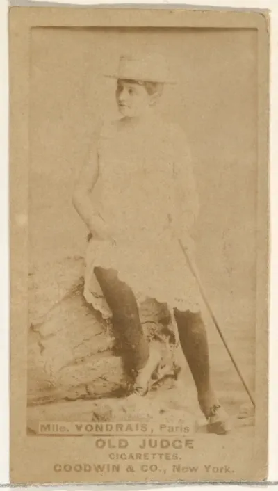 Mlle. Vondrais, Paris, from the Actors and Actresses series (N171) for Old Judge Cigarettes
