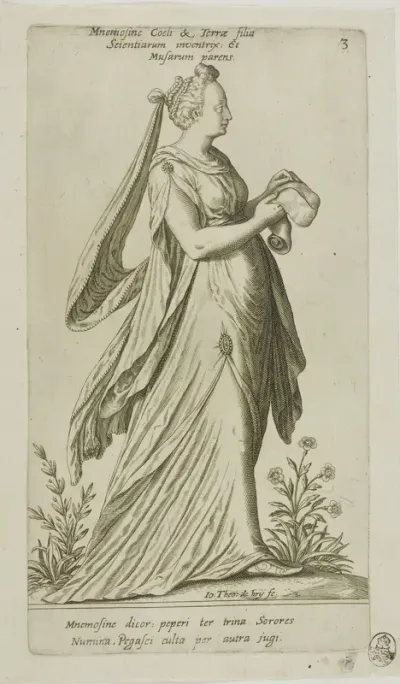 Mnemosine (Memory), plate 3 from Parnassus Biceps