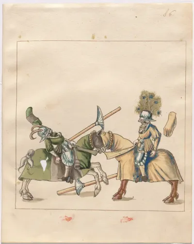 Mock Joust of War with Flying Shields and Without Bevors