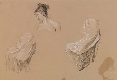Model Study for A Girl Shelling Peas