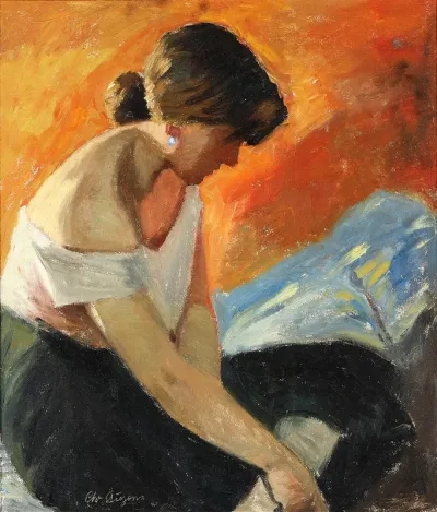 Model with light from the back.