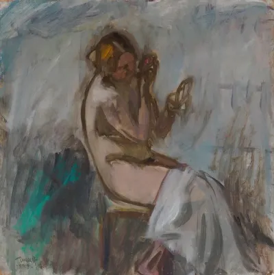 Model with Mirror