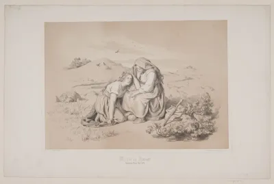 Moder og datter, pag. 289, illustration til Christian Winthers "Hjortens Flugt"