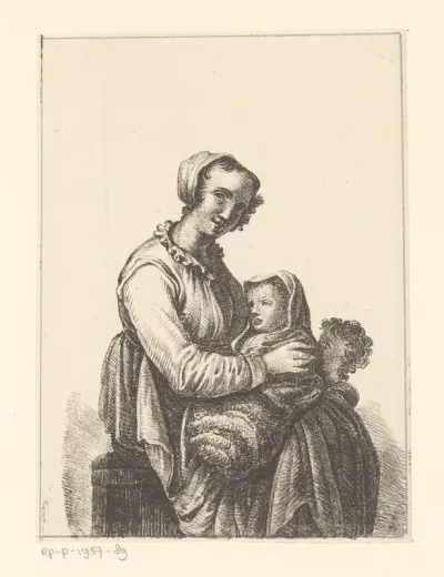Moeder met baby en kleuter