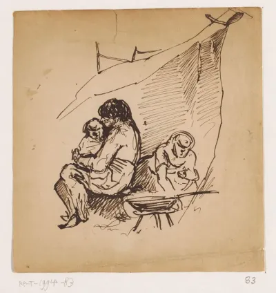 Moeder met kind en vrouw