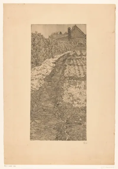 Moestuin aan het Slatuinenpad in Amsterdam