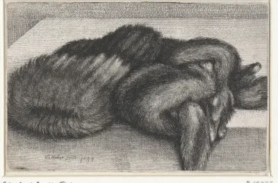Mof en stola van bont