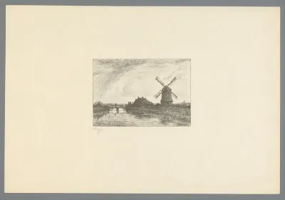 Molen aan een vaart bij Alkmaar