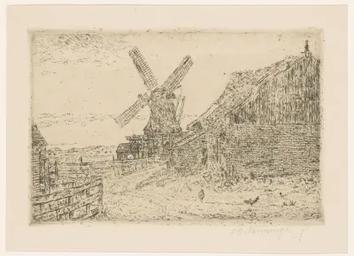 Molen bij boerderij