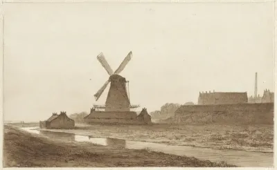 Molen bij het bolwerk Het Blauwhoofd te Amsterdam