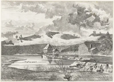 Molen en boerderij aan de rivier de Semoy
