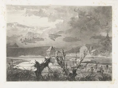 Molen en boerderij aan de rivier de Semoy