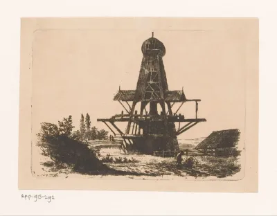 Molen in een landschap