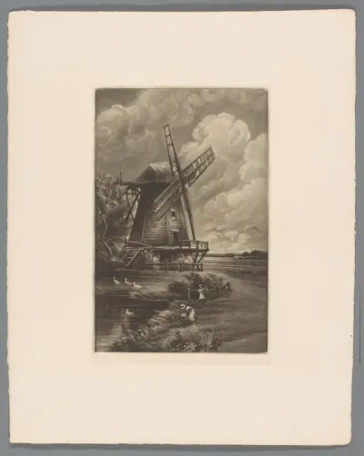 Molen in een landschap