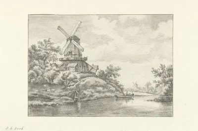 Molen op een stadswal