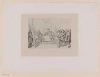 Molière op audiëntie bij Lodewijk XIV