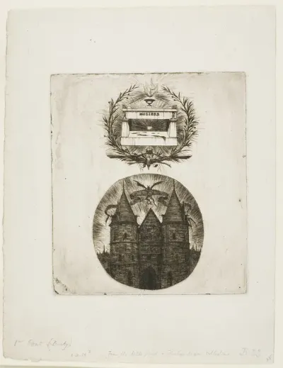 Molière's Tomb, Père-Lachaise Cemetery, Paris and the Old Gate of the Palais de Justice, Paris