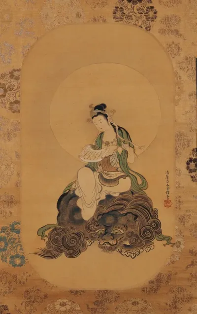 Monju on a Lion