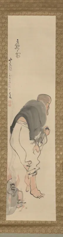 Monk Tanka Burning a Buddha Image (Tanka sho butsu 丹霞焼仏)