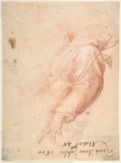 Monk with Crucifix (recto); Monk with Book (verso)