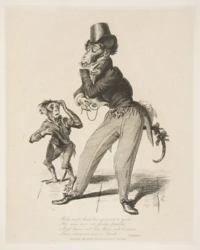 Monkey Dandy, from Monkey-ana, or Men in Miniature
