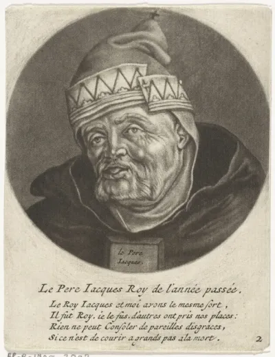 Monnik als koning van het Oude Jaar