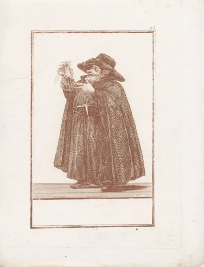 Monnik met afgesneden beurs