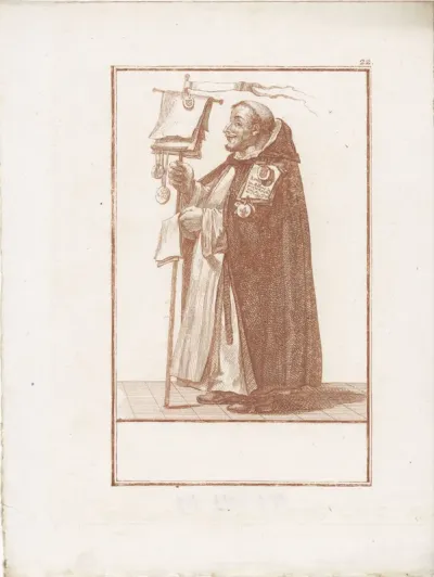 Monnik met aflaatbrieven