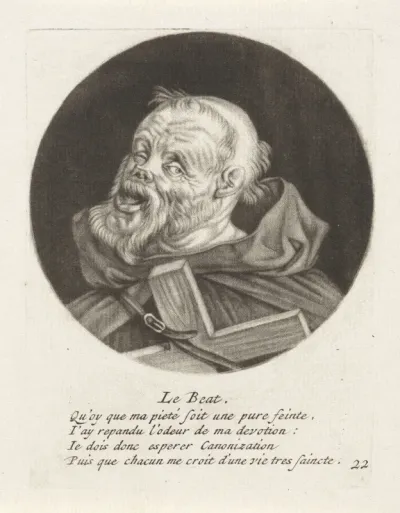 Monnik met een kruis
