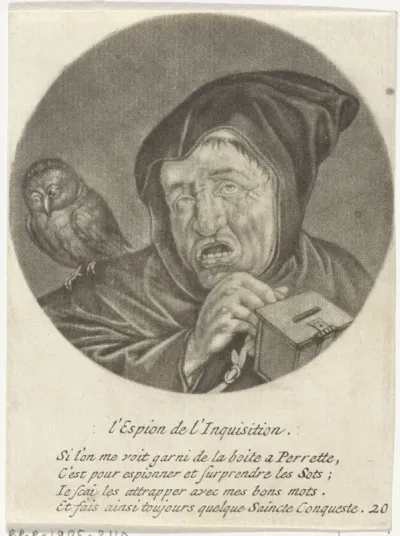 Monnik met een uil