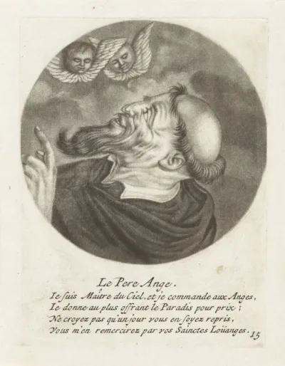 Monnik met engelen