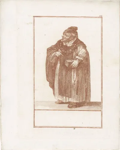 Monnik met geldkist