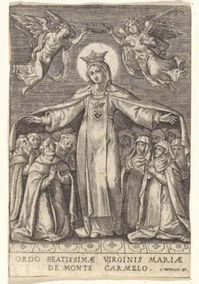 Monniken en nonnen schuilen onder de mantel van Maria