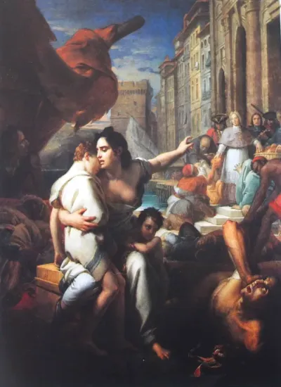 monseigneur de Belsunce pendant la peste de Marseille