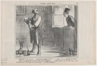 Monsieur a-t-il un état..., from "Croquis Parisiens"