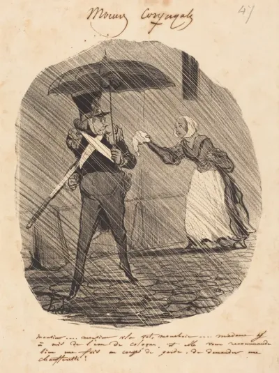 Monsieur... Monsieur, v'la vot' mouchoir