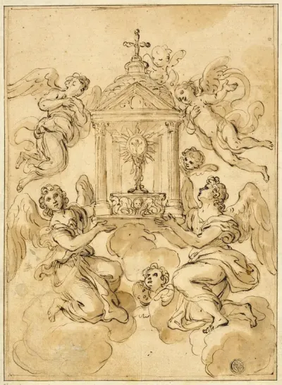 Monstrance Borne by Angels