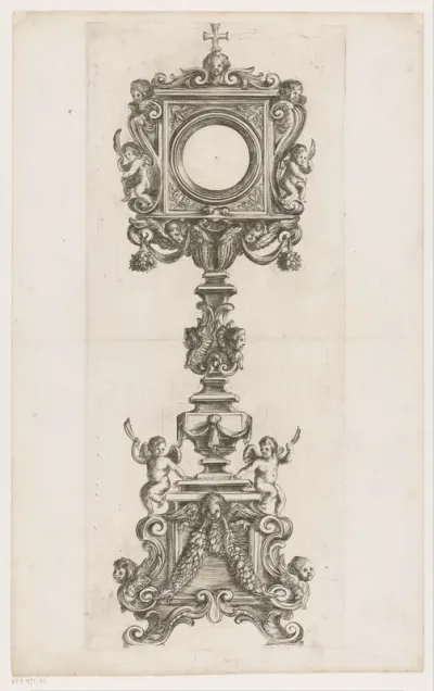 Monstrans met cherubijnen en putti