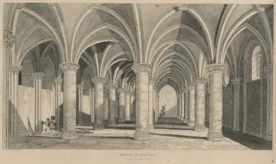 Mont St. Michel: Interior of the Knights Hall
