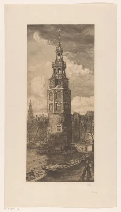Montelbaanstoren aan de Oudeschans in Amsterdam