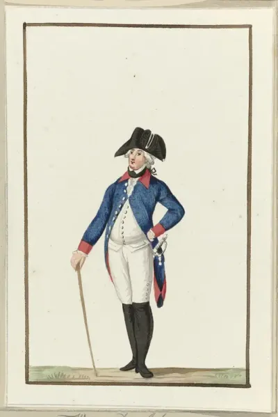 Montering van de Amsterdamse Waardgelders, ca. 1787