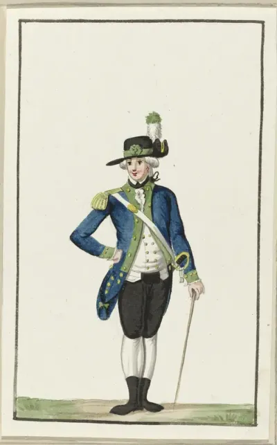 Montering van een Haarlemse kanonnier, ca. 1787
